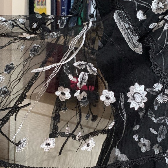 Kobi Halperin Black Embroidery Floral Blouse - Picture 8 of 14